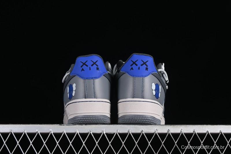 Nike Air Force 1 '07 Low Custom Strap Casual Sneakers with Kaws Collaboration - KS6869-333