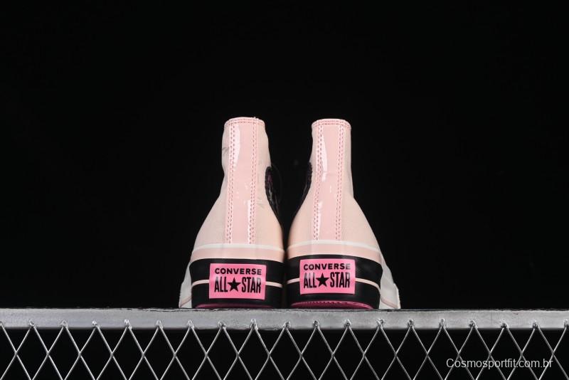 Converse Chuck 70 High Top Platform Sneakers in Pink Color Block Design - A14825C