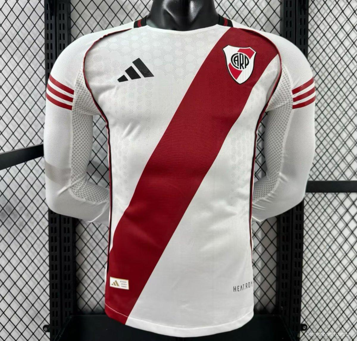 Player Version 25/26 River Plate Home Long Sleeve Jersey